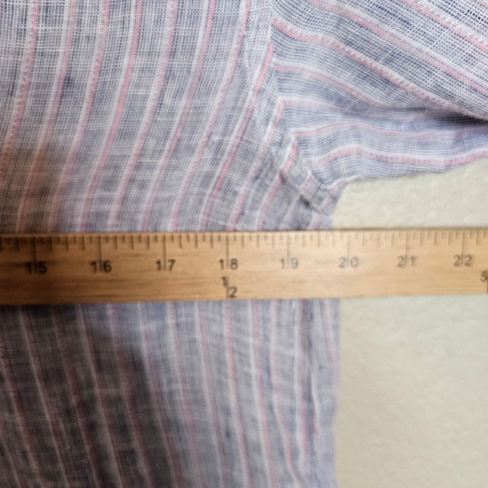 CP Shades Linen Striped Teton Tunic Shirt Blue Pink White Size‎ XS - Picture 10 of 10
